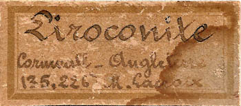 label: Liroconite from the collection of the Museum National d'Histoire Naturelle (Paris)